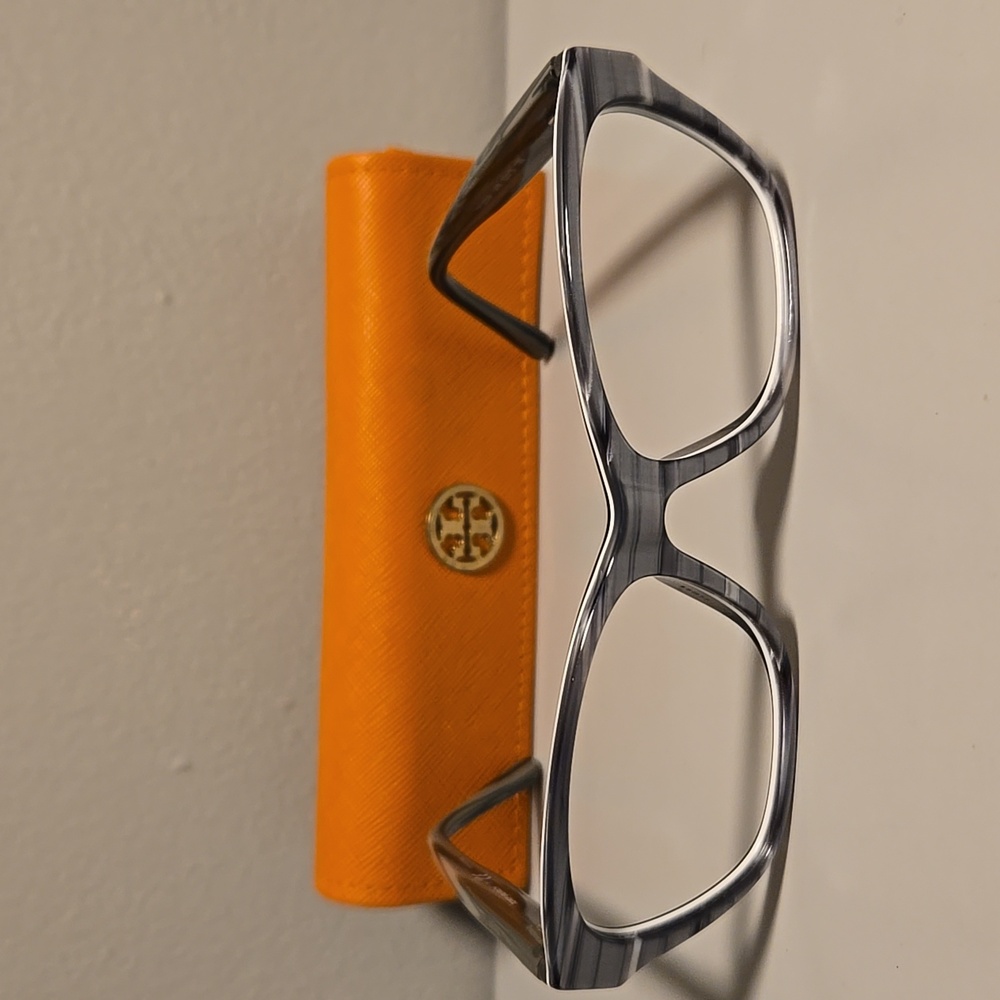Tory Burch Gray Eye Glasses With Case